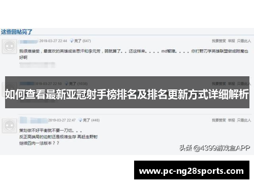 如何查看最新亚冠射手榜排名及排名更新方式详细解析